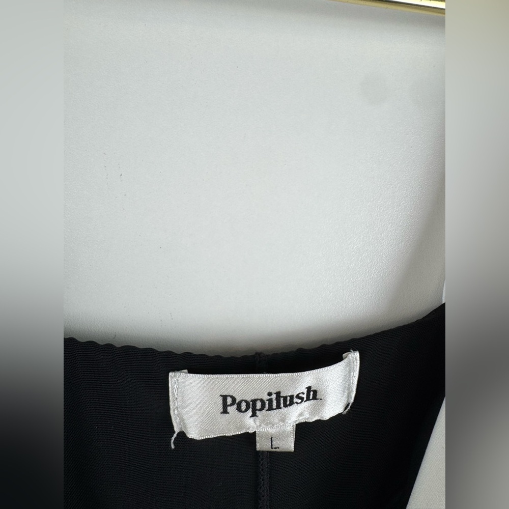 Popilush Shapewear Contrast Trim Built-In Sculpting Maxi Dress Size Large - Picture 8 of 12